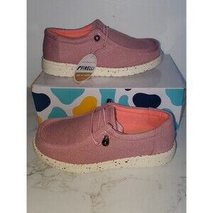 Firelli Kids Youth 2 Loafers Canvas School Walking Shoes Pink New With Box